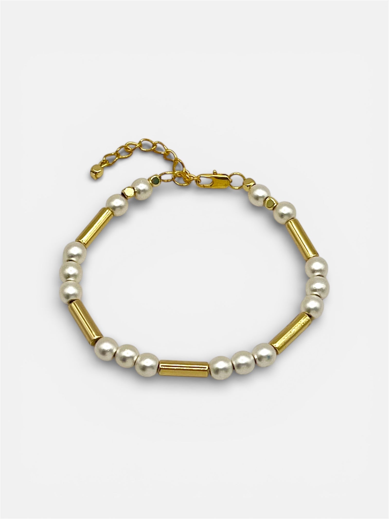 Natural Stone Bracelet | Gold-Tone, Gold-Plated Stainless Steel