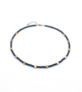 Rose Gold Heart Crystal Glass Stone Necklace | Silver Stainless Steel Clasp
