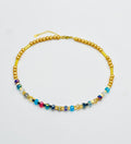 Multicolour and Gold Crystal Glass Stones Necklace